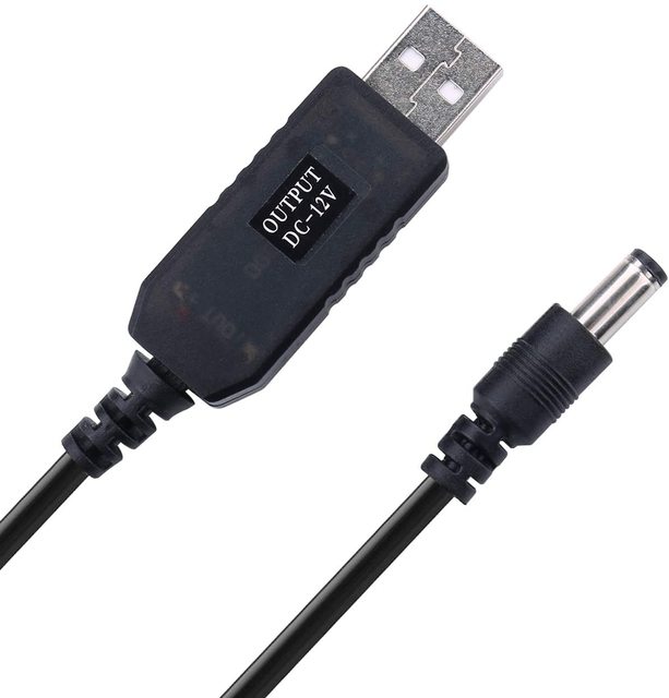 5.5*2.5mm 12V Powered Usb to Dc Connector Charging Cable