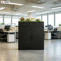 JIUSHUN Armoire de rangement basse métallique modulaire moderne personnalisée pour bureau avec étagère à plantes