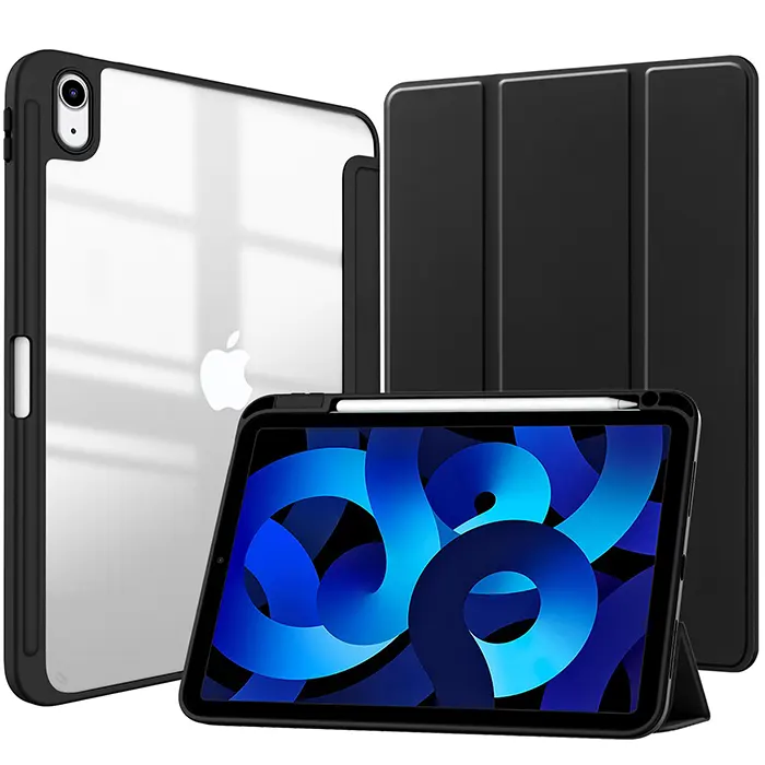 Transparente Acryl-Rückseite Schutzhülle für Tablet für iPad 10.9 10.th Gen Air 5 Air 4 Zoll Abdeckung mit Stiftschlitz
