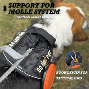 Harness anjing dan kucing taktis, untuk XXS, XS dan anak anjing kecil, rompi hewan peliharaan udara tanpa tarik dengan reflektif, tidak, Patch hewan peliharaan - Product Image 6