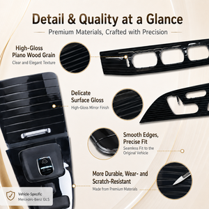 Kit di Rivestimento Interno in Legno di Pianoforte Maybach per Mercedes-Benz GLS 400 450 580 AMG63, Upgrade per Cruscotto, Porte, Console e Schienale del Sedile - Product Image 2