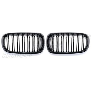 2 Piezas Parrilla Delantera de 2 Listones Negra/Brillante para BMW F15 F16 X5 X6 2014 2015 2016 2017, Estilo Deportivo - Product Image 2