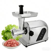 Hachoir à viande électrique 3-en-1 2000W, moulin à saucisses et machine à kibbeh, 3 lames, moteur en cuivre, acier inoxydable pour cuisine polyvalente