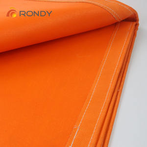 Toile de soudage en fibre de verre enduite ignifuge Sac en PVC Tissu satiné Autre tissu Tissé ignifuge Uni Orange 550 C 2m - Product Image 3