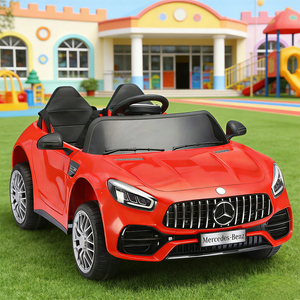 Popolare Auto Elettrica Rosa per Bambini 12V, Auto a Due Posti con Telecomando Ricaricabile, Modello Mercedes Benz per Bambini - Product Image 4