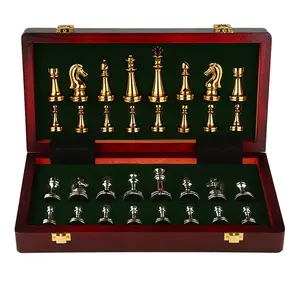 Chess Set Brass Manufacturer Custom Luxury Tournament Metal Brass Chess Sets With Pieces Weighted And King Sets For Kids In The United States