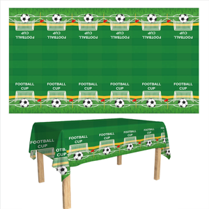 ชุดอุปกรณ์ตกแต่งปาร์ตี้ฟุตบอลธีมฟุตบอลโลก ประกอบด้วยถาดกระดาษแบบใช้แล้วทิ้ง ถ้วย ธง ผ้าปูโต๊ะ สำหรับดูการแข่งขัน - Product Image 6
