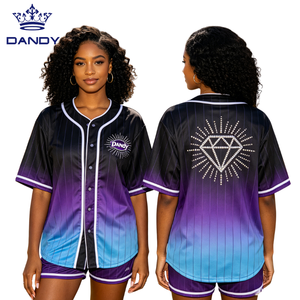 Maglie da Baseball per Ragazze Personalizzate in Poliestere con Sublimazione a Prezzo All'Ingrosso, Ampia Selezione di Stili e Design Personalizzati - Product Image 1