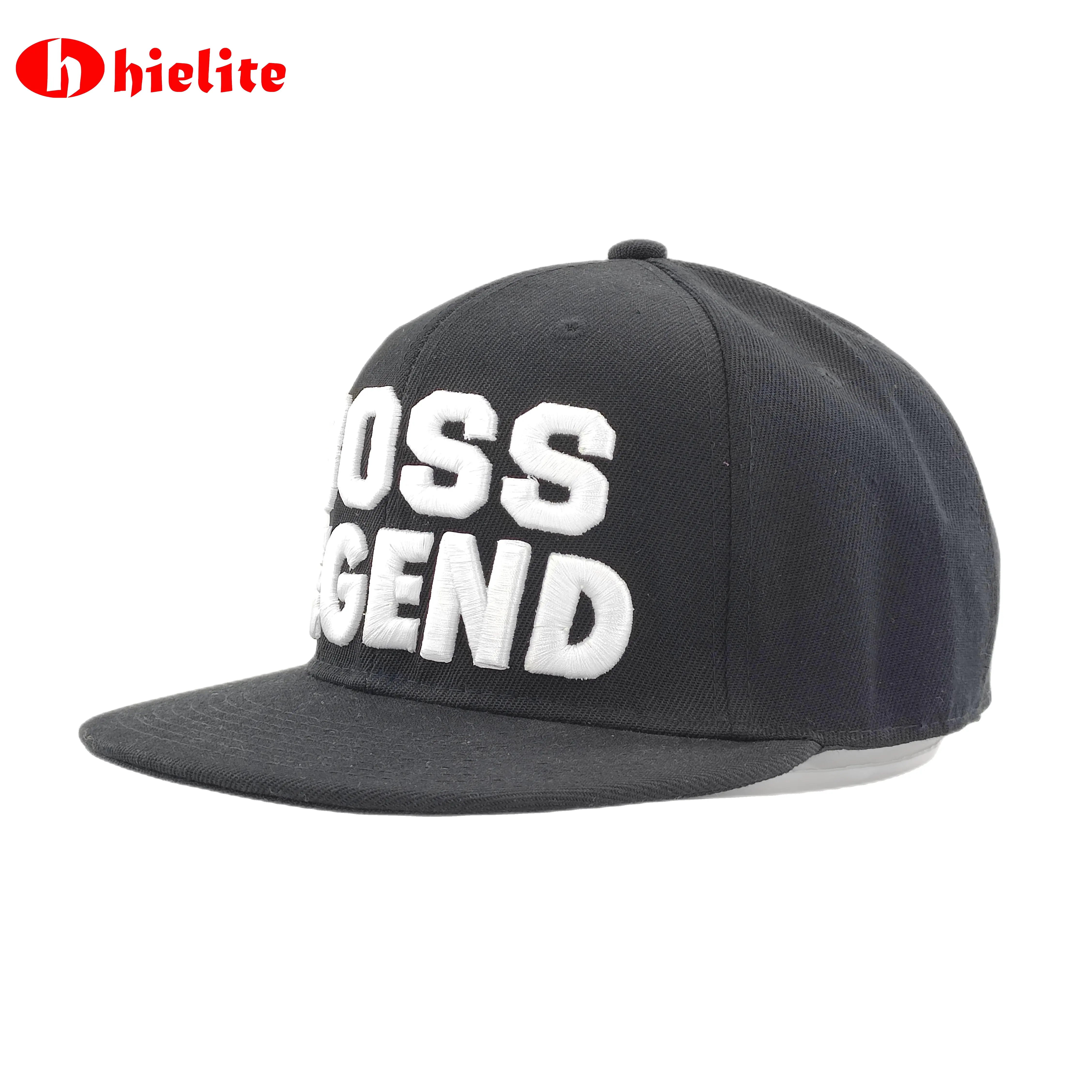 Factory 3d Embroidery Hat Snapback Caps Fitness Custom Snapback Hat Black And White Embroidered Letters 3 Styles