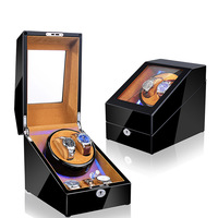Custom Logo Luxe Multi Rood Hout Houten Opbergverpakking Automatische Roterende Collectie Horloge Winder Box