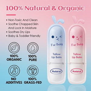 Stick de soin des lèvres naturel pour enfants au suif de boeuf végétalien coréen Hydratant éclaircissant Hydratant <span class=keywords><strong>Baume</strong></span> à lèvres rose pour bébé bio - Product Image 3