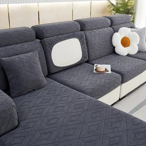 <span class=keywords><strong>Housse</strong></span> de siège de canapé en tricot Jacquard et oreillers lombaires coussins lavables extensibles élastiques pour la maison ou l'hôtel 1Pc décor de salon - Product Image 3