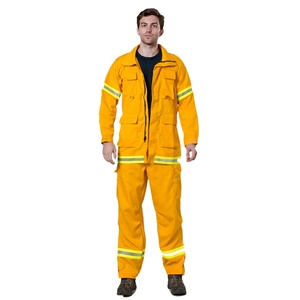Vêtements de <span class=keywords><strong>sécurité</strong></span> pour pompiers forestiers certifiés NFPA 1977, combinaison ignifuge jaune, <span class=keywords><strong>veste</strong></span> et pantalon EPI - Product Image 6