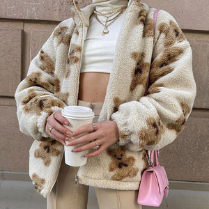 Yihaojia Women's Faux Shearling Shacket Jacket - Oversized Zip Up Winter Coat, Long Sleeve Shaggy Outerwear