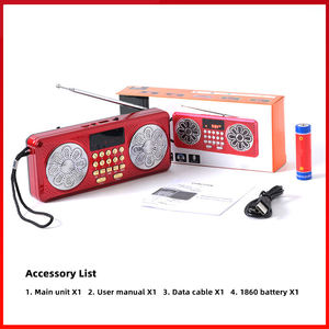 Portable Factory FM AM Radio BT <b>Speaker</b> MP3 Player <b>USB</b> TF Card Slot Dual <b>Speaker</b> Digital Display Rechargeable Outdoor Home Audio - Product Image 4