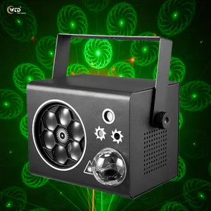 AOPU Multiple Effects 4In1Mini Effect Light With Magic Ball LED Strobe Pattern Red Green Laser Light