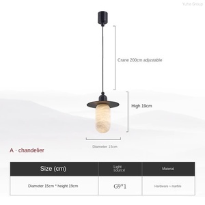 Lámpara Colgante Ovalada de Lujo, Totalmente en Cobre, Diseño Moderno y Simple para Mesita de Noche, Creativa Lámpara de Barra de Mármol, Pequeña Lámpara de Araña LED para Restaurante - Product Image 5