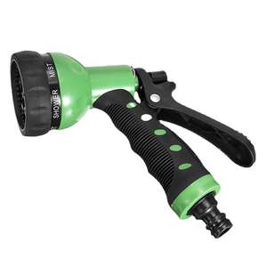 Pistolet d'arrosage à gâchette avec embout de pulvérisation réglable pour l'arrosage du jardin, 7 types de buses, matériau PP - Product Image 4