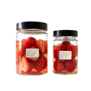 Botellas de Vidrio para Licor a <span class=keywords><strong>Precio</strong></span> de Fábrica para Miel, Mermelada de Fresa, Granos Mixtos, Granos de Café con Grabado Láser - Product Image 2