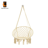Chaise à bascule en macramé, balançoire avec cordage en coton, intérieur et moderne, pour terrasse, hamac, kg