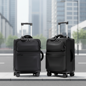 Valise pliable en nylon à roulettes, grande capacité, légère, avec chargeur USB, plusieurs poches, valise de voyage à roulettes - Product Image 1