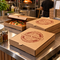 Groothandel Hoge Kwaliteit Goedkope Op Maat Gemaakte Logo Draagbare Herbruikbare Golfkartonnen Pizza Verzenddoos Uit China Pizza Verpakkingen