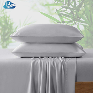 Cloudland 400 Tc Organic Bamboo Sateen Weave Queen Size Juego de sábanas de algodón moderno 4 piezas al por mayor