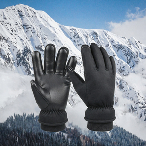 Custom Logo Winter Ski <b>Gloves</b> <b>Waterproof</b> <b>Thermal</b> Full Finger Touchscreen Polyester Mittens for Snowboarding Outdoor Use - Product Image 3