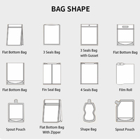 Sachets plats en mylar personnalisés avec impression numérique, sachets debout en plastique, sachets en feuille d'aluminium thermoscellables pour l'emballage de boîtes mystère