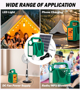วิทยุพลังงานแสงอาทิตย์พร้อมไฟ LED คู่ สายต่อ 5 เมตร รองรับการเชื่อมต่อ BT พัดลม <span class=keywords><strong>12V</strong></span> สำหรับครอบครัว ใช้ในกรณีฉุกเฉิน - Product Image 5