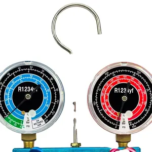 manifold gauge set suitable for R1234yf refrigerant with charging hose and quick couplers set