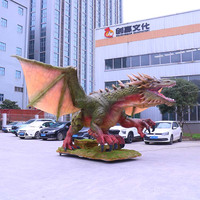 Dragon animatronique à fumée pulvérisée fait main de haute qualité personnalisable attire le flux, vendu par l'usine