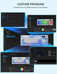 Teclas mecánicas de aluminio PBT Y95 con combinación de colores, anticolisión en todas las teclas, intercambiables en caliente, multimodo, con cable/inalámbricas, retroiluminación RGB, USB-C - Product Image 5