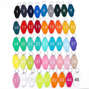 Porte-clés d'hôtel en plastique imprimé en gros Porte-clés d'hôtel personnalisé en acrylique Offre Spéciale vierge Porte-clés de motel Logo vierge de conception - Product Image 2