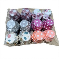 100 pièces/lot, 12 lots emballés, couleur et taille personnalisées, papier anti-graisse pour cupcakes et muffins