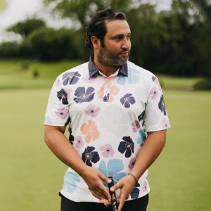 Golf delgado de lujo para hombre para camiseta de Polo uniforme Atlético personalizado alta calidad todo-Estampado poliéster Spandex activo diseño superior corto - Product Image 5