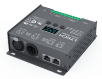 Décodeur DMX 512 Ltech LT-905-OLED LT-905 8 bits 16 bits RGBWY 5A*5CH Max.25A Max.600W XLR RJ45 RDM pour éclairage de scène