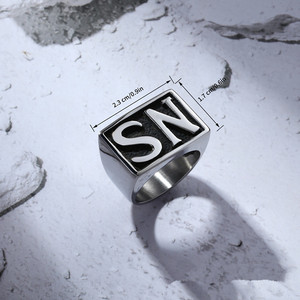 Cá Nhân Người Đàn Ông Của Titan Thép Vòng Thời Trang Biểu Tượng Tùy Chỉnh Thiết Kế Cao Đánh Bóng Thép Không Gỉ Đúc Vì Vậy Sn Vòng - Product Image 2