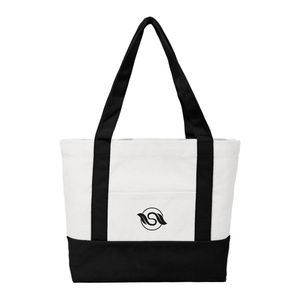 Sacs fourre-tout en toile de coton naturel réutilisables pour les courses avec logo personnalisé, avec poche et fermeture éclair - Product Image 3
