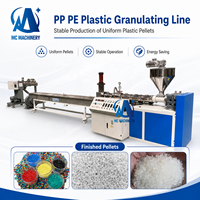 Ligne de granulation et d'extrusion de plastique PP PE PET ABS SJ65 100 kg/h, machine de fabrication de granulés, granulateur de recyclage