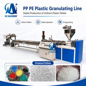 100KG/H PP PE PET ABS SJ65 Plastic Pelletizing Granulating Line Extruder Pellet Extrusion Making Machine Recycling Granulator