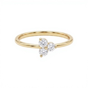 แหวนเพชรแล็บโกรว์ 14K 18K ทรงกลมเจียระไนบริลเลียนท์ VVS1 เจียระไนอย่างดีเยี่ยม โรแมนติก สำหรับผู้หญิง งานหมั้น งานแต่งงาน เครื่องประดับสำหรับงานปาร์ตี้ - Product Image 6