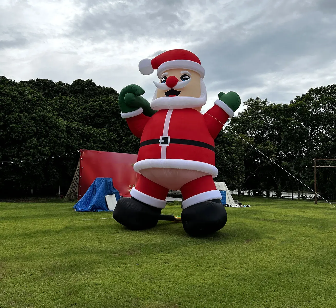 Papá Noel inflable grande de 20 pies con soplador de aire de 550W para decoración de patio de Navidad, césped al aire libre, fiesta de vacaciones de Navidad