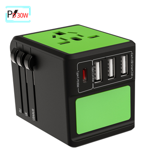 3 USB <span class=keywords><strong>Quick</strong></span> Type C Adaptador 30 W PD Viaje Hembra Adaptador de Enchufe Eléctrico 100-240V Adaptador Universal - Product Image 2