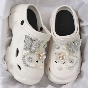 Sandalias de Mujer con Plataforma y Perlas de Imitación, Zapatos de EVA con Orificios, Antideslizantes, Casuales de Playa, para Verano - Product Image 2
