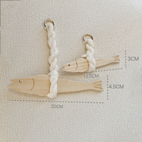 Usine personnalisée créative Animal marin en bois poisson pendentif bois sonnette artisanat décoration de la maison articles