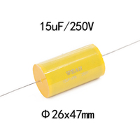 15uF 250V 5% Audio Axial Metal Film Condensateurs Non Polaires Haut-Parleur Crossover Accessoires