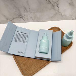 Tùy chỉnh 1oz huyết thanh Chai nhỏ giọt rỗng <span class=keywords><strong>30ml</strong></span> Vai phẳng Matte hồng thủy tinh tinh dầu chai nhỏ giọt với hộp từ - Product Image 5