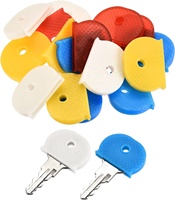 Housse de protection de clé de couleur personnalisée, ensemble d'étiquettes d'identification de clés, pochette en Silicone pour l'organisation de la maison et de l'appartement