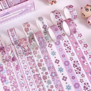 <span class=keywords><strong>Pegatinas</strong></span> PUNK Washi Tape Set lindas plantas verdes cinta decorativa Floral para álbumes de recortes diarios DIY decoración y artesanía aplicada - Product Image 4